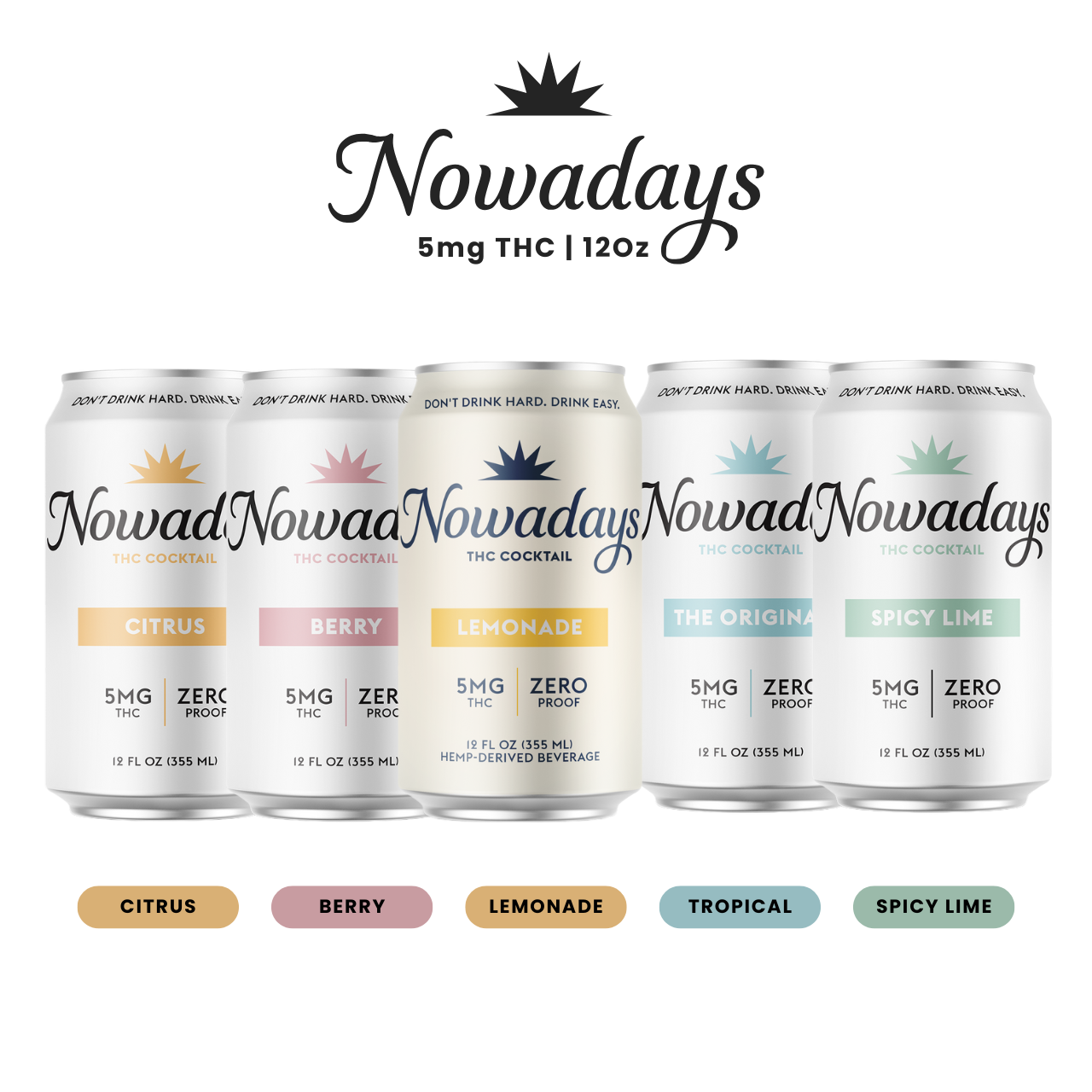 Nowadays 5mg THC Canned Cocktails - 12oz