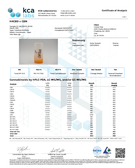 Ice Cream Cake H4CBD Vape Cartridge