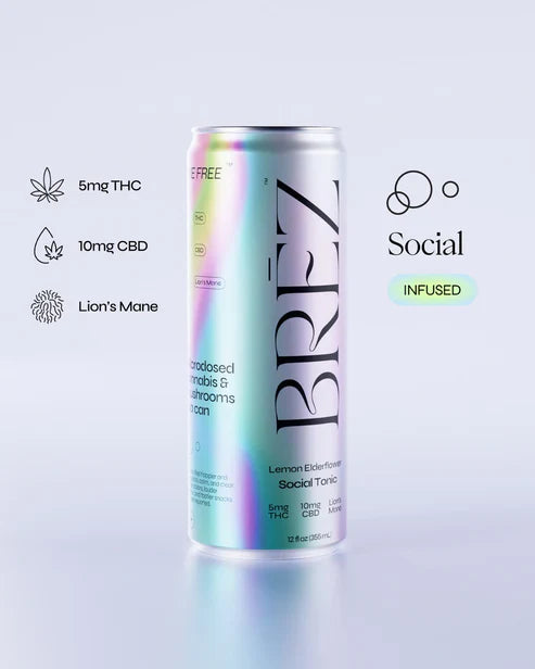 BREZ OG Social Tonic – 5mg THC 10mg CBD + Lion’s Mane