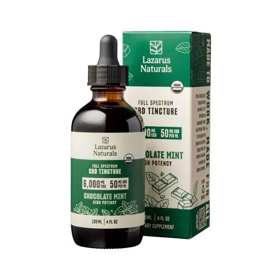 lazarus naturals chocolate mint high potency cbd oil tincture