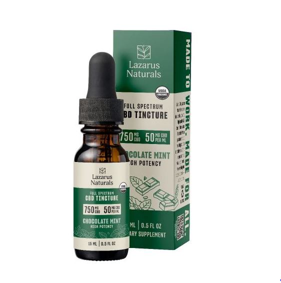 lazarus naturals chocolate mint high potency cbd oil tincture