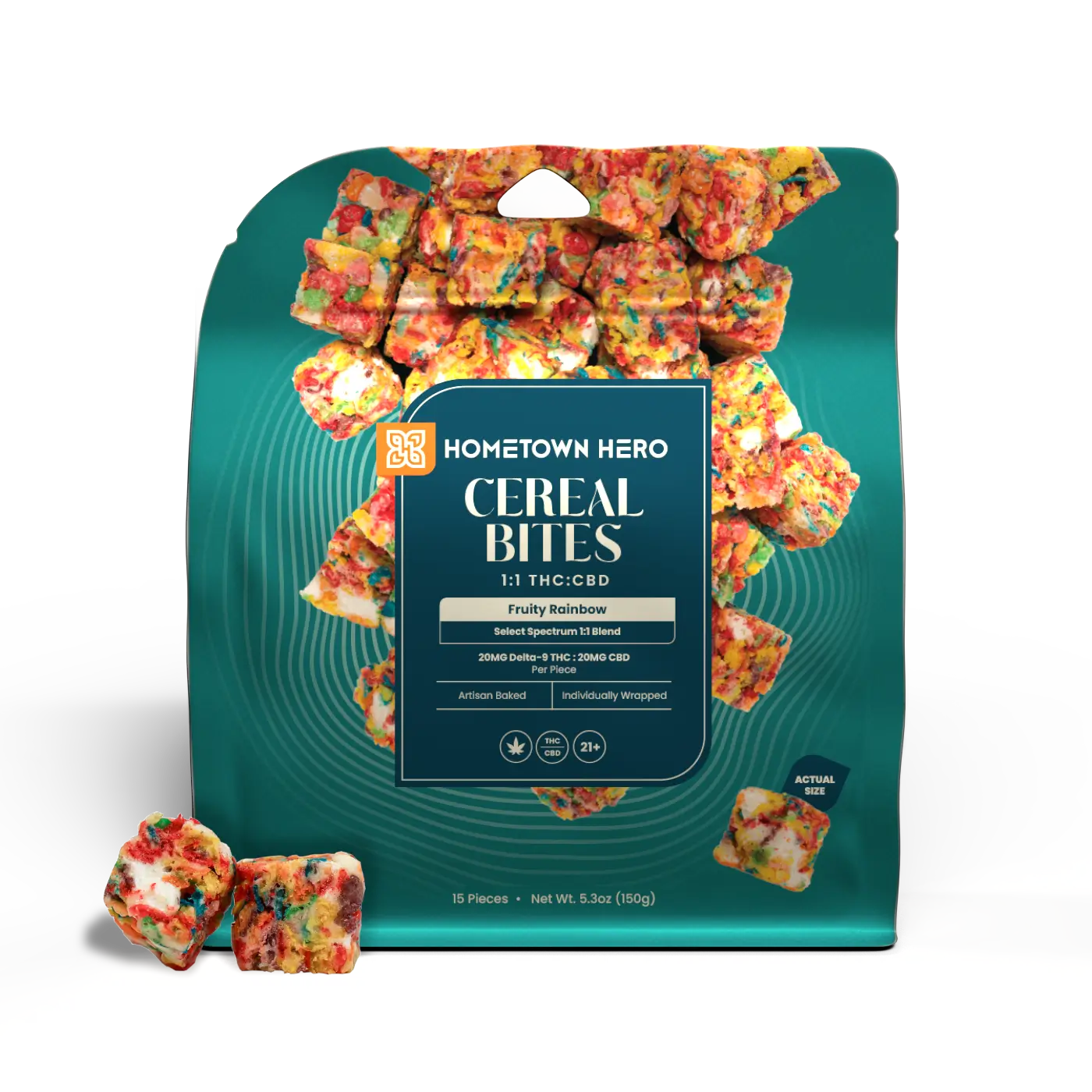 Hometown Hero Fruity Rainbow - Cereal Bites 20mg THC + 20mg CBD