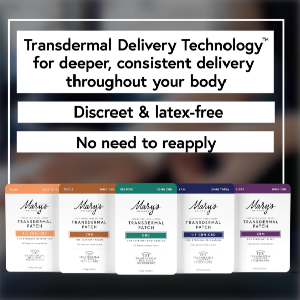 Mary’s Methods: Focus (CBG) Transdermal Patch 20mg CBG