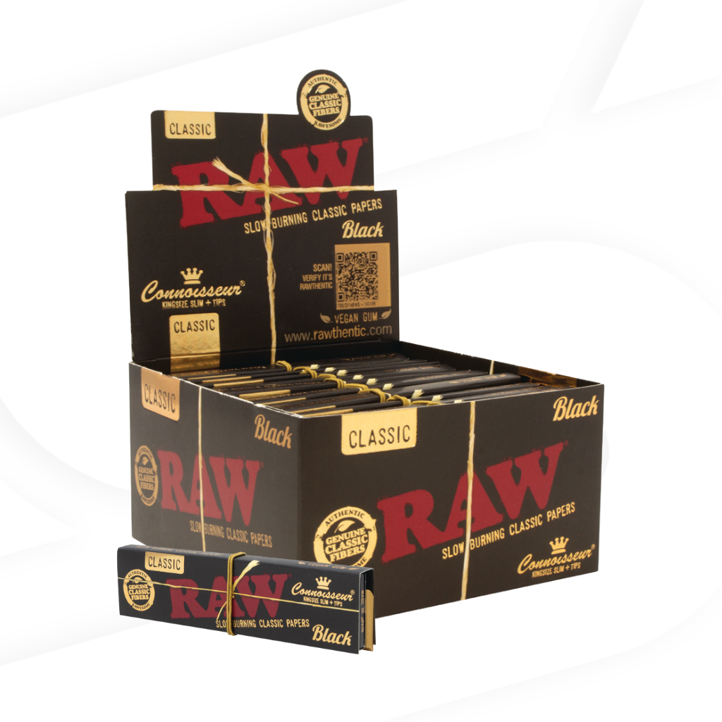RAW Black Connoisseur King Size Slim Rolling Papers